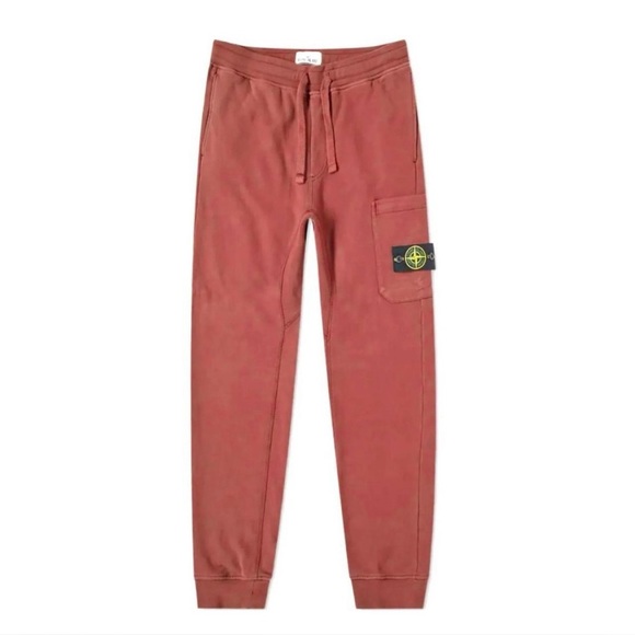 Stone Island Rose Sweatpants XL Cotton Cargo Joggers Compass Patch 29 Inseam